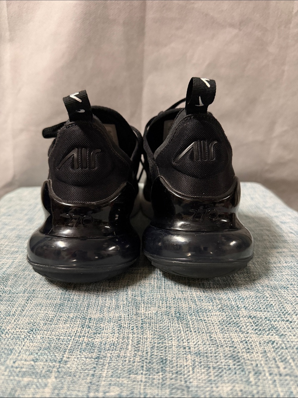 Nike Air270 Black with White Accents Athletic Sneakers - Picture 3 of 3